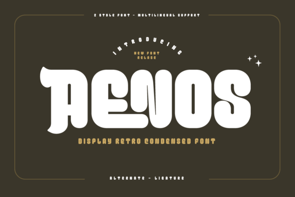 Aenos: The Retro Condensed Display Font for Bold Branding
