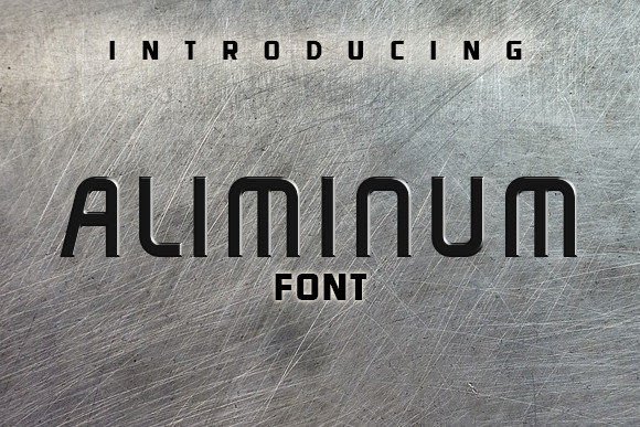 Aluminum Font for Stylish Craft and Design Projects