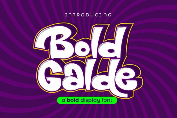 Bold Galde: The Perfect Cute Display Font for Kids' Brands