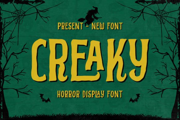 Creaky Font for Spooky Branding and Display Needs