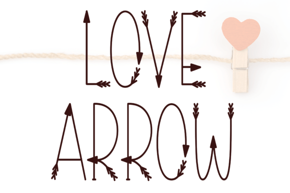 Love Arrow: A Handwritten Display Font for Creative Projects