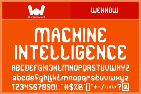 Machine Intelligence Font for Bold Branding and Creative Projects