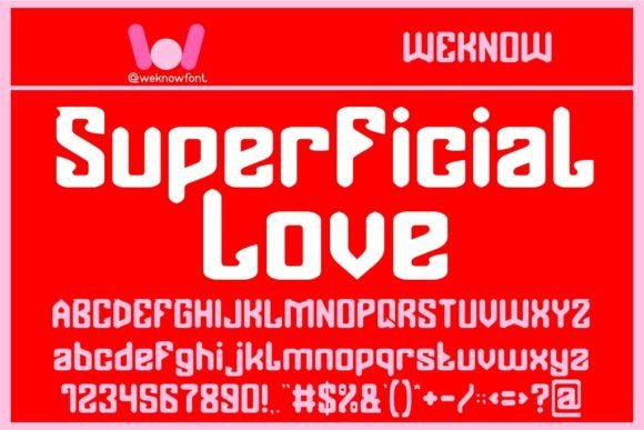 Superficial Love: A Cool Display Font for Creative Branding