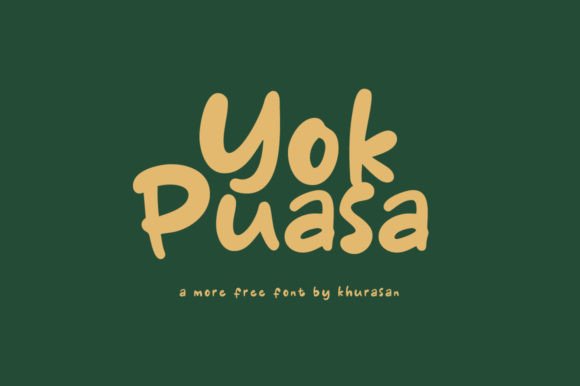 Yok Puasa: The Modern Display Typeface for Handmade Creators
